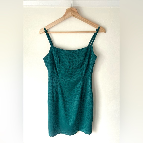 NWT Green Rihoas Mini Slip Dress - Picture 2 of 5
